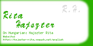rita hajszter business card